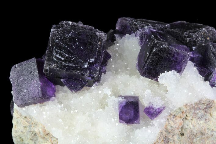 Purple Fluorite On Quartz - Jingbian Mine, China #84770